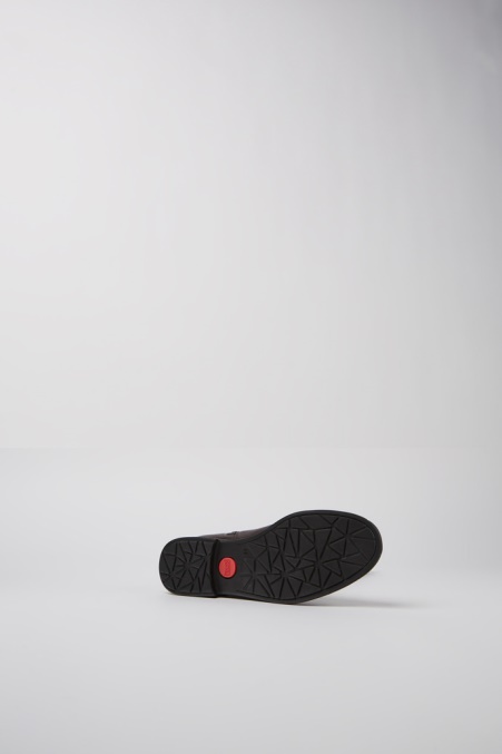 Mil Dunkelbraune Hohe Stiefel Aus Leder Und Textil Für Damen Camper De Neu Eingetroffen