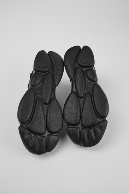 Karst Schwarze Leder- Und Textilturnschuhe Für Damen Camper De Neu Eingetroffen