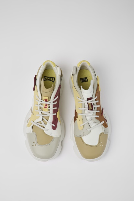 Twins Mehrfarbige Damensneakers Aus Leder Und Textil Camper De Neu Eingetroffen