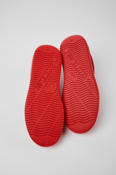 Exklusive Camper De Runner K21 Rote Lederturnschuhe Für Damen