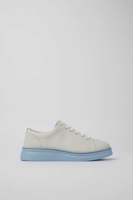 Zweitplatzierter Sneaker Aus Ungefärbtem Leder In Weiß Und Blau Für Damen Von Camper De New Arrivals