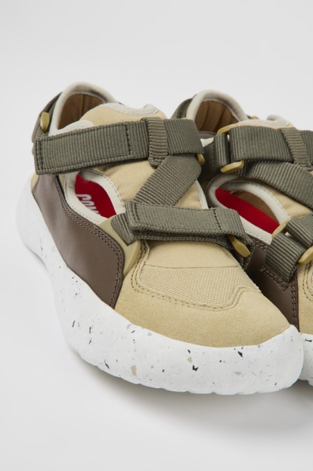 Peu Stadium Mehrfarbige Halboffene Sneakers Aus Leder Und Textil Für Damen Camper De Neuankömmlinge