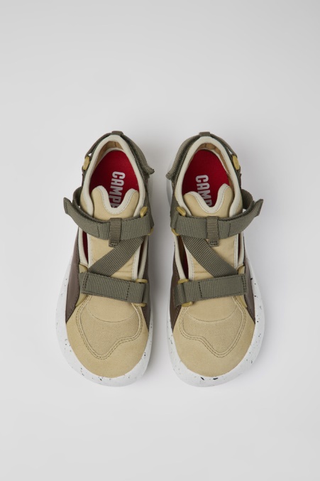 Peu Stadium Mehrfarbige Halboffene Sneakers Aus Leder Und Textil Für Damen Camper De Neuankömmlinge