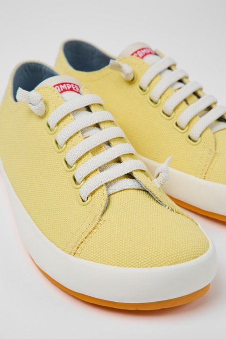 Camper De Design Peu Rambla Gelbe Textilturnschuhe Für Damen