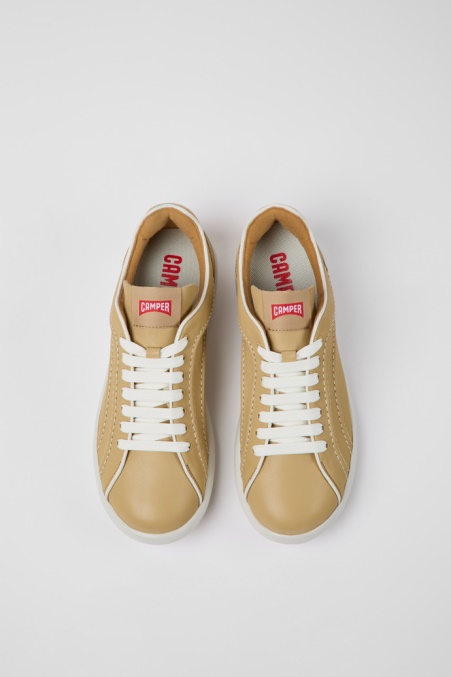 Exklusiver Camper De Pelotas Xlite Beige Ledersneaker Für Damen