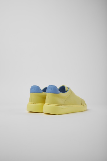 Exklusive Camper De Runner K21 Gelbe Lederturnschuhe Für Damen