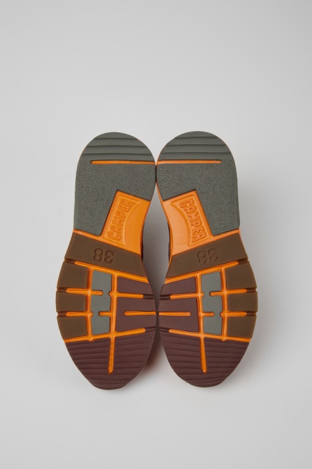 Drift Weinrote Und Orangefarbene Textil- Und Nubukturnschuhe Für Damen Exklusiv Camper De