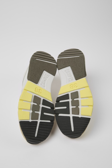 Drift Weiße Und Beige Textil- Und Ledersneaker Für Damen Exklusiv Camper De