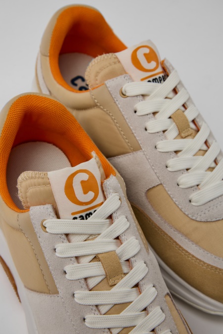 Exklusive Camper De Drift Beige Weiße Und Braune Sneakers Für Damen