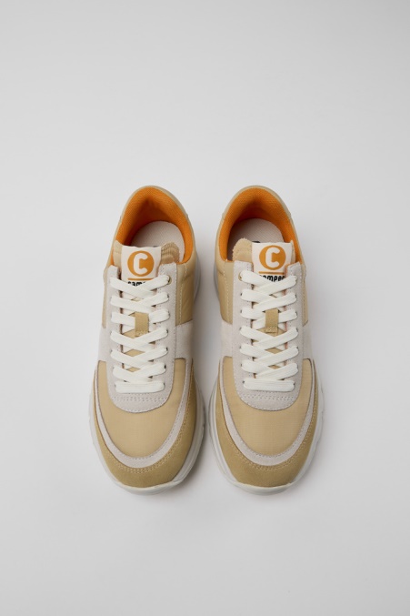 Exklusive Camper De Drift Beige Weiße Und Braune Sneakers Für Damen