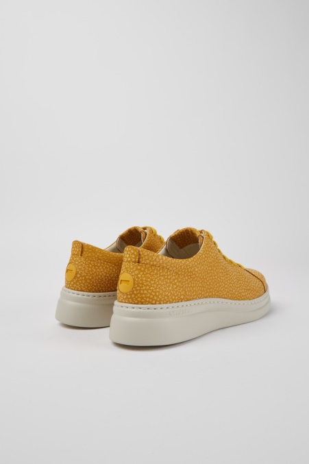 Camper De Design Runner Up Gelb-beige Lederne Turnschuhe