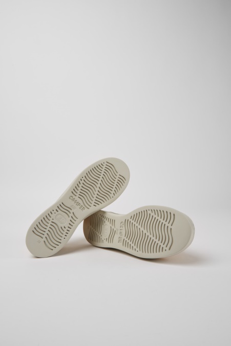 Camper De Design Runner Up Gelb-beige Lederne Turnschuhe