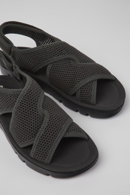 Oruga Dunkelgraue Textilsandalen Für Damen Exklusiv Camper De