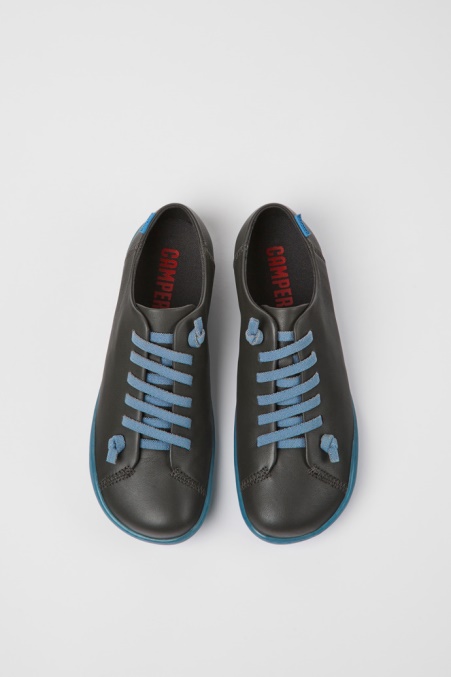 Peu Dunkelgraue Und Blaue Lederschuhe Für Damen Exklusiv Camper De