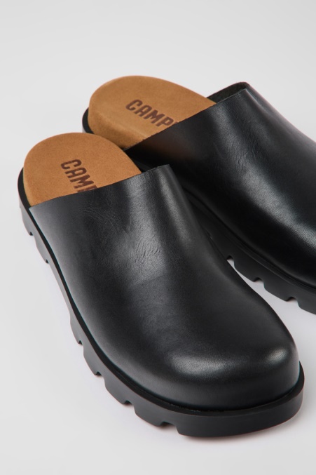Design Brutus Sandale Schwarz Lederclogs Für Damen Camper De