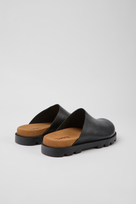 Design Brutus Sandale Schwarz Lederclogs Für Damen Camper De