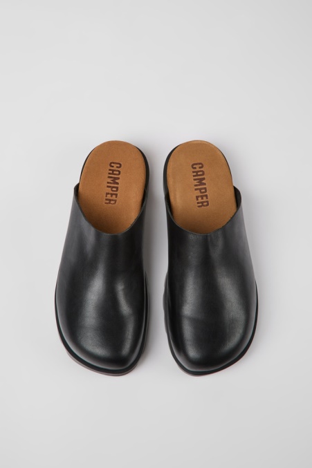 Design Brutus Sandale Schwarz Lederclogs Für Damen Camper De