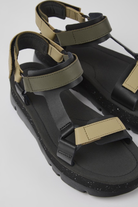 Design Oruga Up Mehrfarbige Ledersandalen Für Damen Camper De