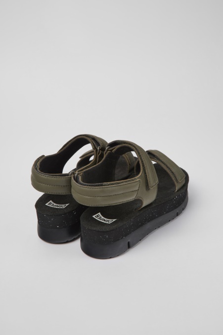 Camper De Oruga Up Grüne Ledersandalen Für Damen Neu Eingetroffen