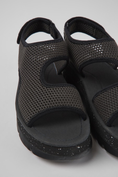 Camper De Design Oruga Up Graue Textilsandalen Für Damen