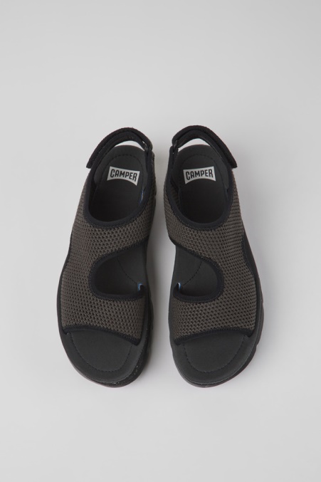 Camper De Design Oruga Up Graue Textilsandalen Für Damen