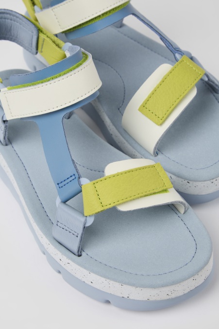 Camper De Design Oruga Up Mehrfarbige Ledersandalen Für Damen