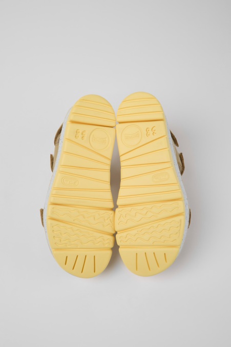 Design Oruga Up Beige Ledersandalen Für Damen Camper De