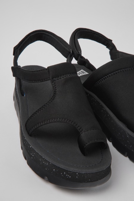Camper De Oruga Up Schwarze Textilsandalen Für Damen Neu Eingetroffen