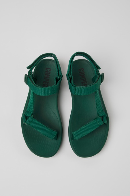 Design Match Grüne Textilsandalen Für Damen Camper De