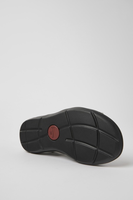 Match Schwarze Und Weiße Textilsandalen Für Damen Camper De Neu Eingetroffen