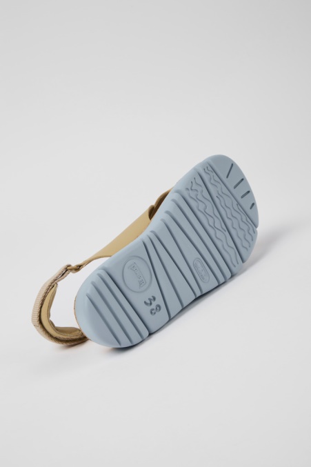 Oruga Beige Leder- Und Textilsandalen Für Damen Exklusiv Camper De