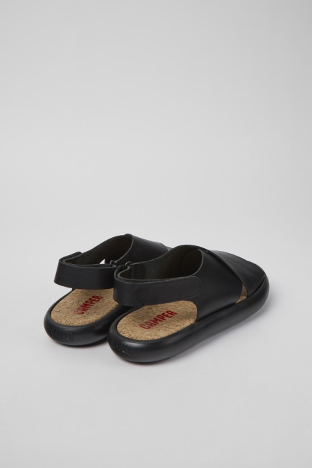 Design Pelotas Flota Schwarze Ledersandalen Für Damen Camper De