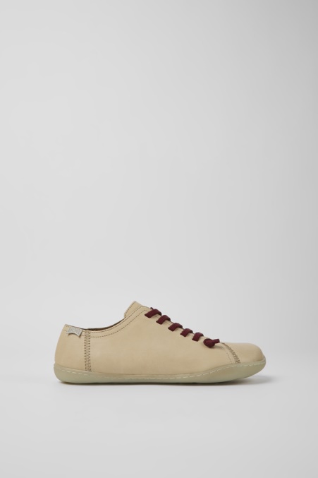 Camper De Design Peu Beige Lederschuhe Für Damen