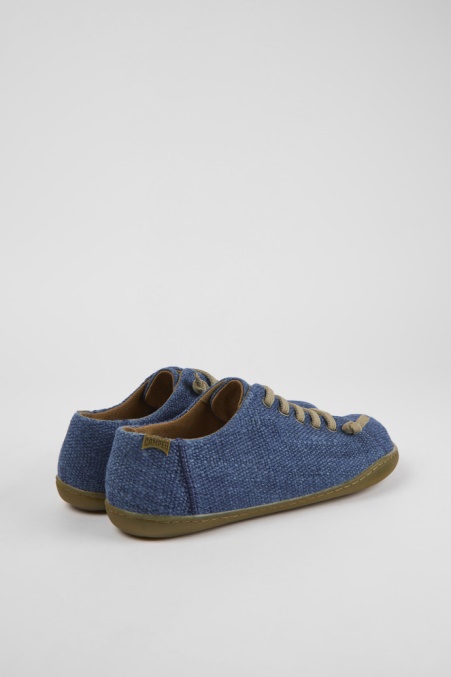 Design Peu Blauer Textilschuh Für Damen Camper De