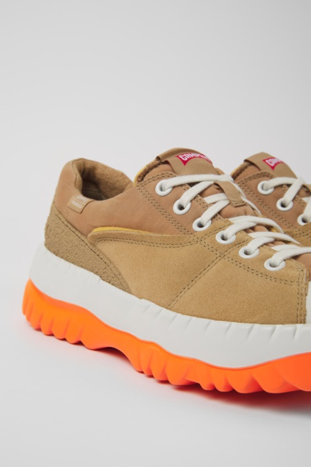 Camper De Design Teix Schuhe Aus Recyceltem Textil In Beige Und Weiß Für Damen