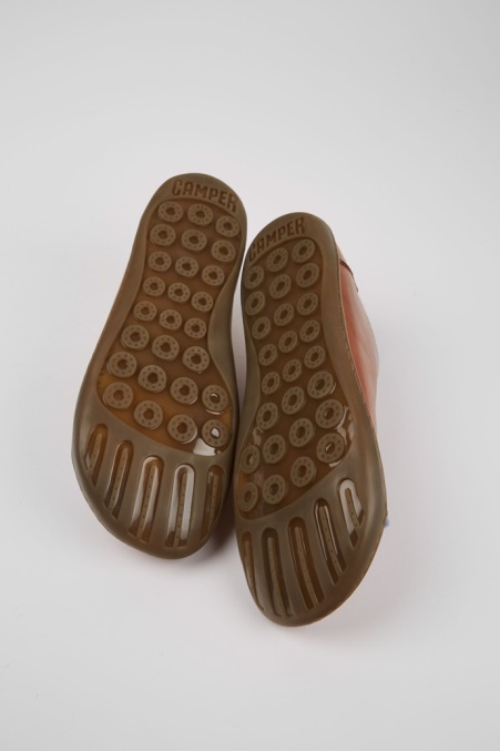 Camper De Design Twins Braune Und Blaue Lederschuhe Für Damen