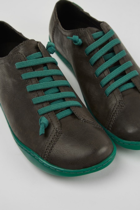 Peu Grauer Lederschuh Für Damen Exklusiv Camper De