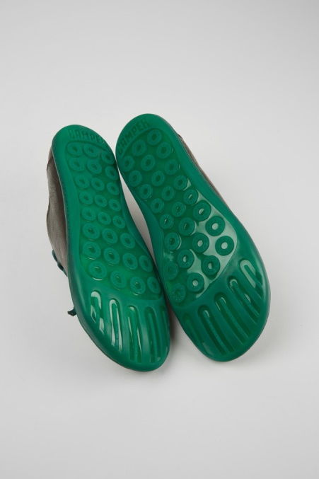 Peu Grauer Lederschuh Für Damen Exklusiv Camper De