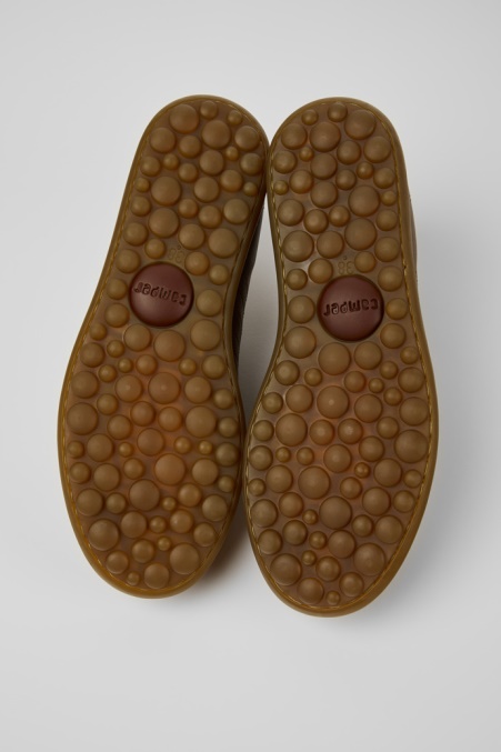 Exklusiver Camper De Pelotas Sneaker Aus Braunem Leder Für Damen