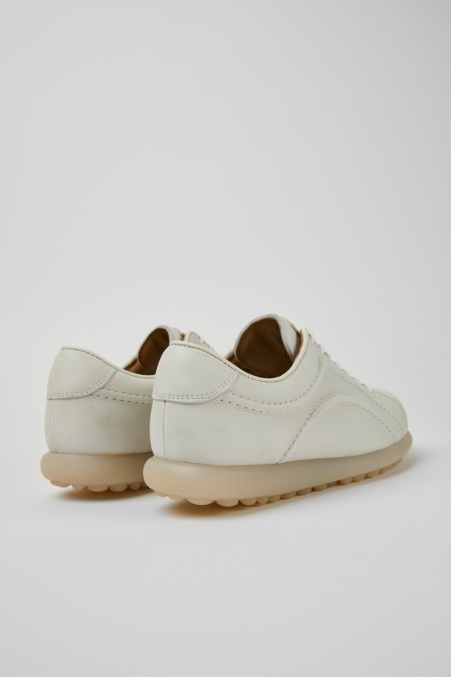 Camper De Pelotas Weiße Ungefärbte Ledersneaker Für Damen Neu Eingetroffen
