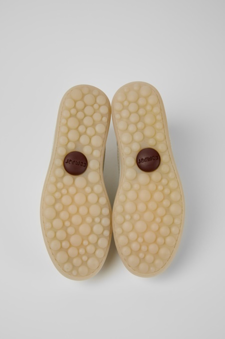 Camper De Pelotas Weiße Ungefärbte Ledersneaker Für Damen Neu Eingetroffen