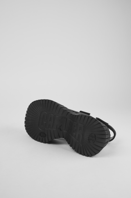 Bcn Schwarze Ledersandalen Für Damen Exklusiv Camper De