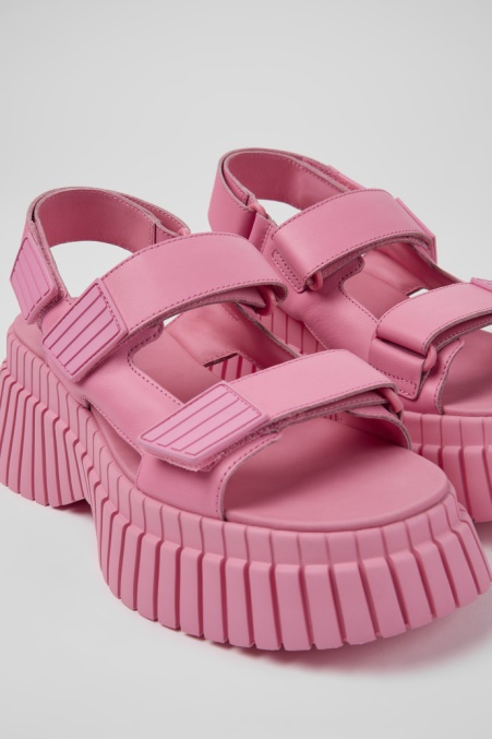 Exklusive Camper De Bcn Rosa Ledersandalen Für Damen