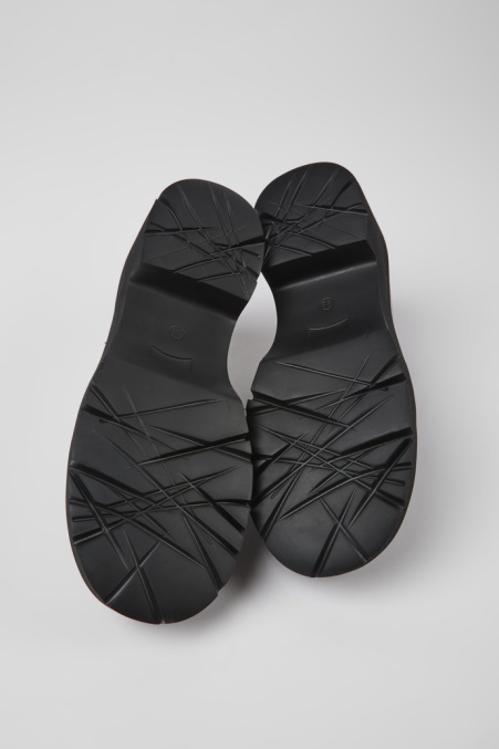 Milah Schwarzer Lederloafer Für Damen Camper De Neu Eingetroffen