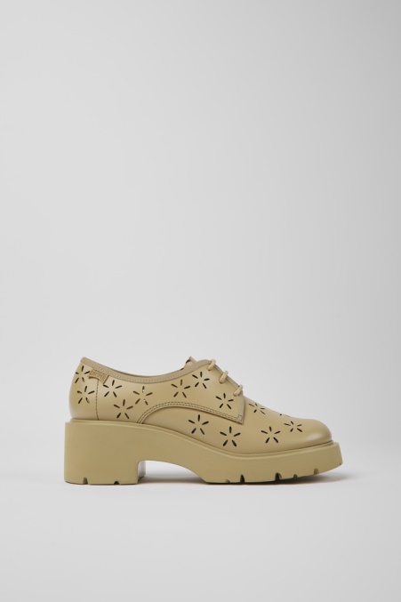 Design Milah Beige Lederschuhe Damen Camper De