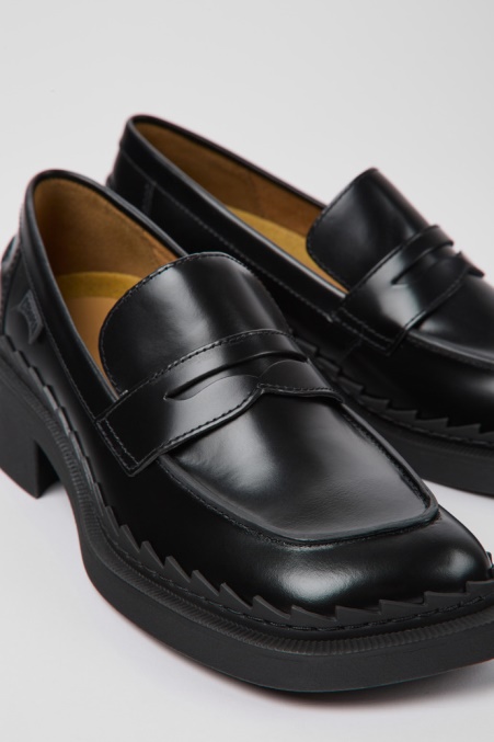 Camper De Design Taylor Schwarze Lederloafer Für Damen