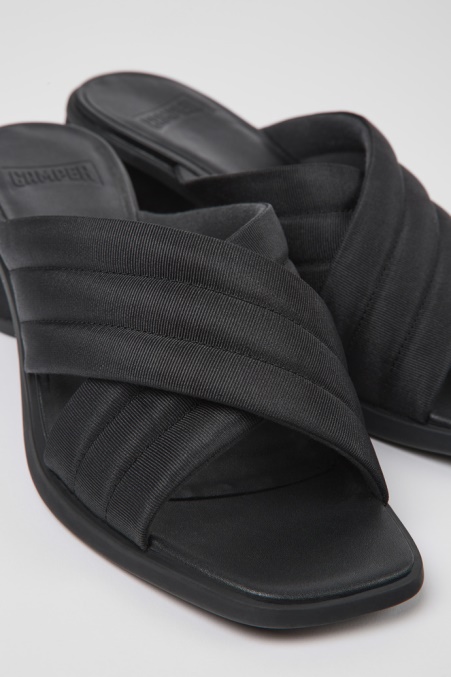 Camper De Design Kiara Schwarze Textilsandalen Für Damen