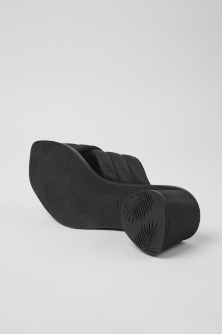 Camper De Design Kiara Schwarze Textilsandalen Für Damen