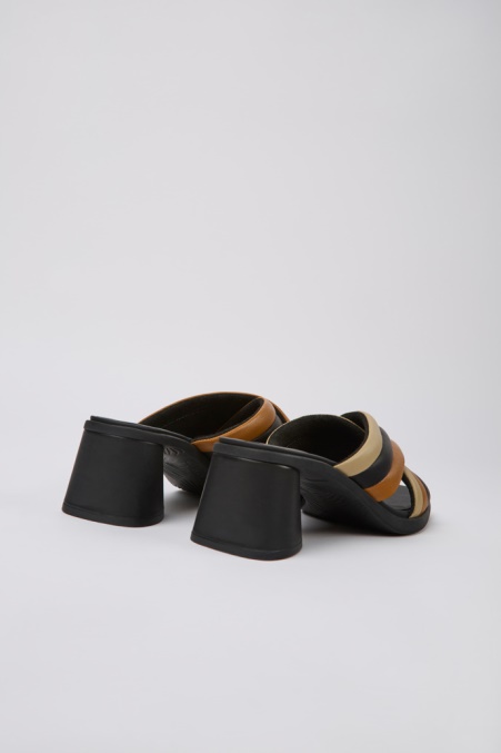 Exklusive Camper De Twins Mehrfarbige Ledersandalen Für Damen