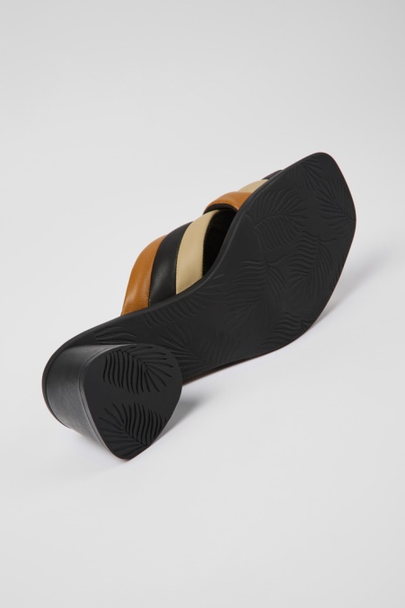 Exklusive Camper De Twins Mehrfarbige Ledersandalen Für Damen